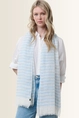 Linnen shawl met strepen Fraas