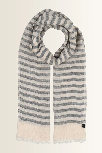 Linnen shawl met strepen Fraas