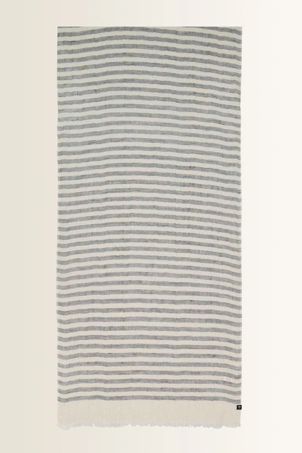 Linnen shawl met strepen Fraas