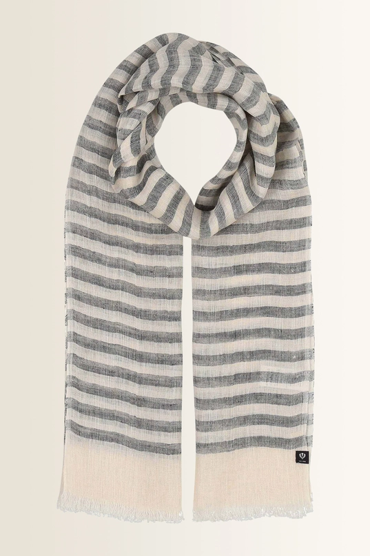 Linnen shawl met strepen Fraas