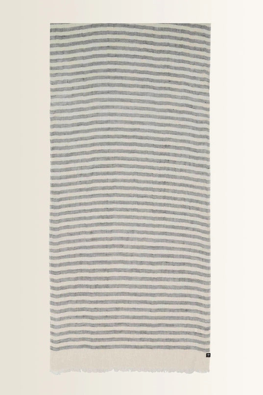 Linnen shawl met strepen Fraas