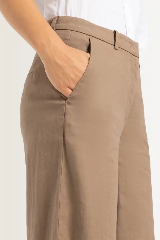 Linnen wide leg pantalon Mira Cambio