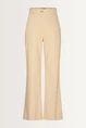 Linnenblend broek met flairpijp