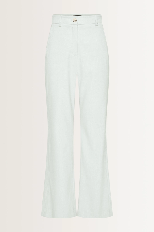 Linnenblend broek met flairpijp