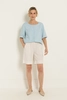 Linnenblend short
