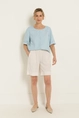 Linnenblend short
