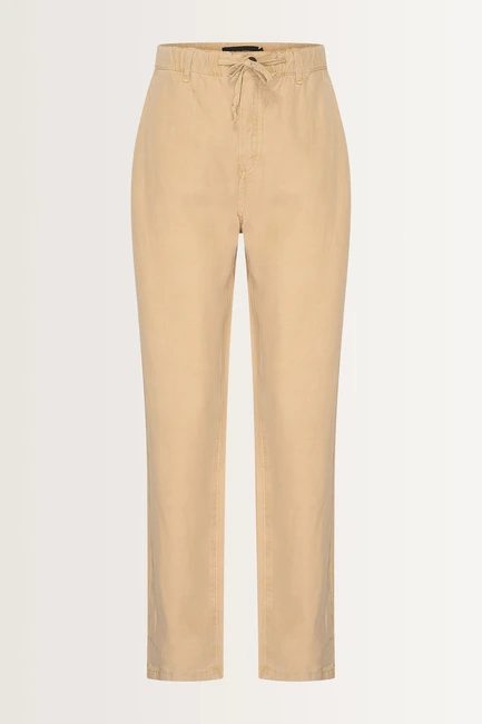 Linnenmix broek met drawstring