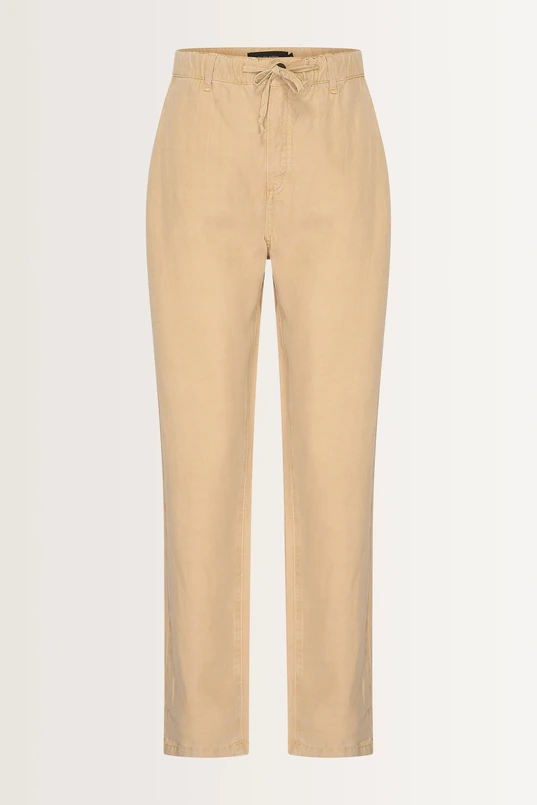 Linnenmix broek met drawstring