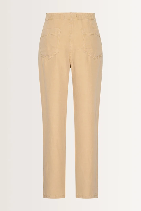 Linnenmix broek met drawstring