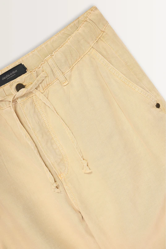 Linnenmix broek met drawstring