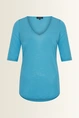 Linnenmix top met V-hals