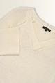 Linnenmix trui met openwerkdetail