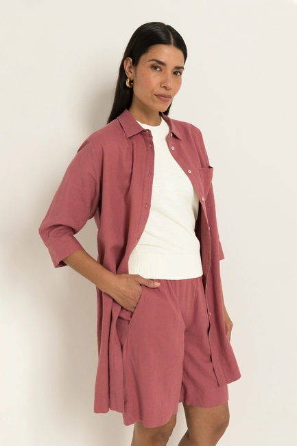 Longline linnen blouse