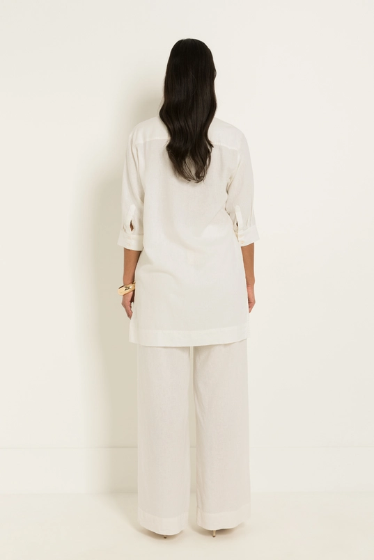 Longline linnen blouse