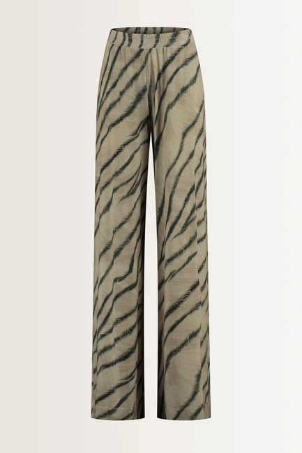 Losvallende broek met zebraprint