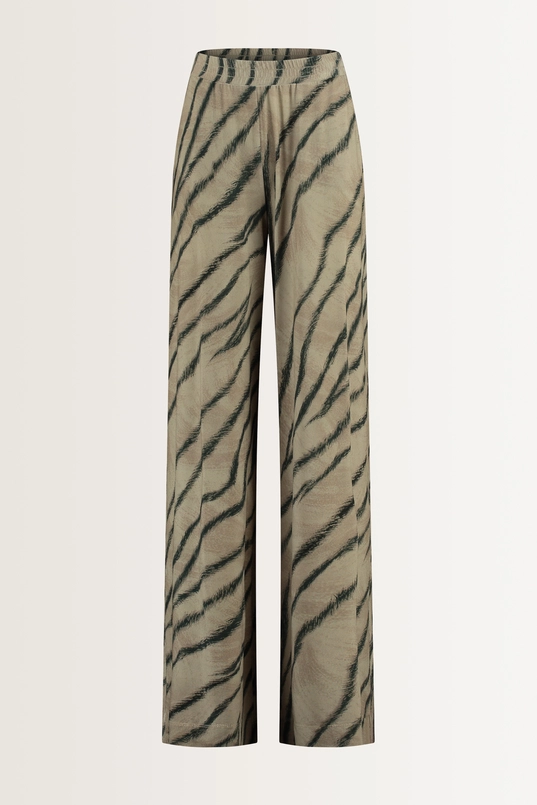 Losvallende broek met zebraprint