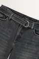 Losvallende jeans met denim riem