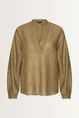 Luchtige blouse bladmotief