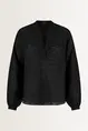 Luchtige blouse bladmotief