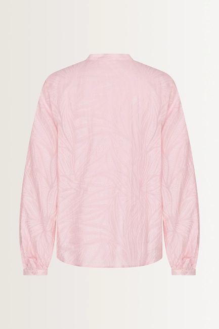 Luchtige blouse bladmotief