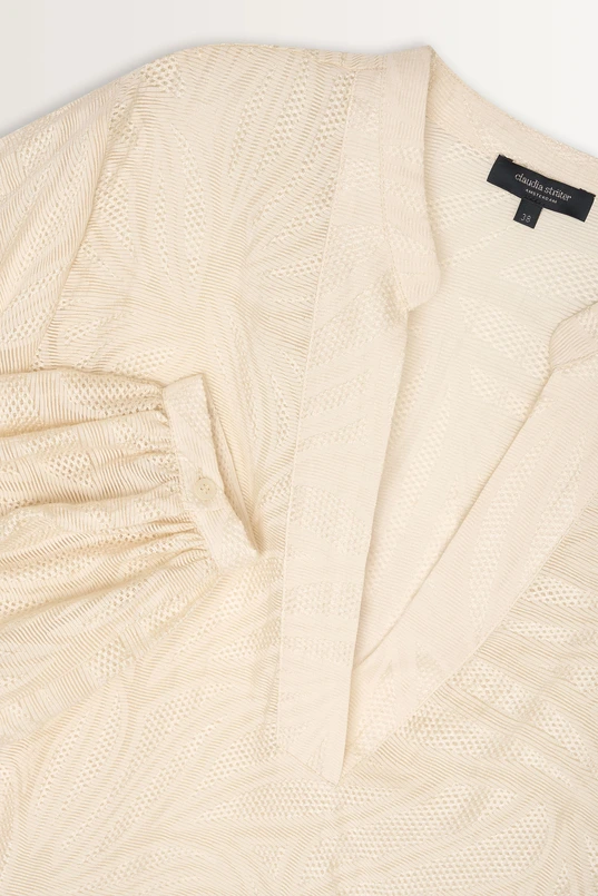 Luchtige blouse bladmotief