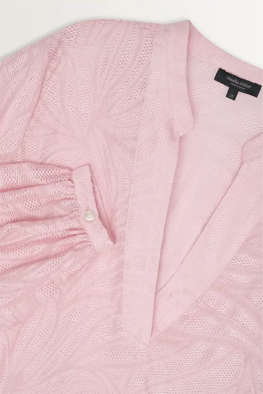 Luchtige blouse bladmotief