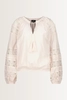 Luchtige blouse kanten inzetten Monari