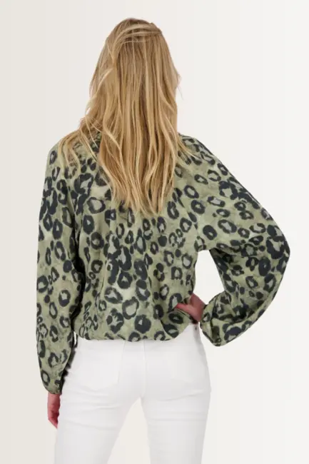 Luchtige blouse met luipaardprint Monari