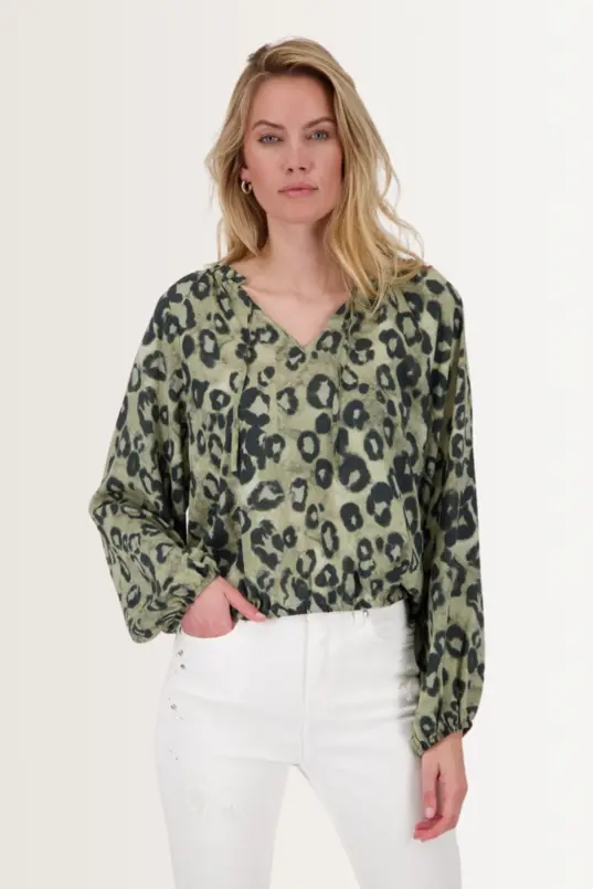 Luchtige blouse met luipaardprint Monari
