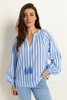 Luchtige blouse met streepreliëf