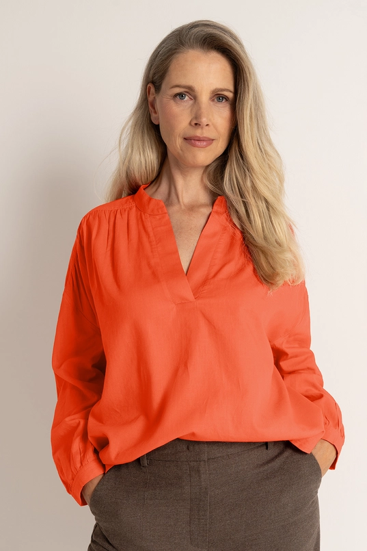 Luchtige blouse van katoenen twill