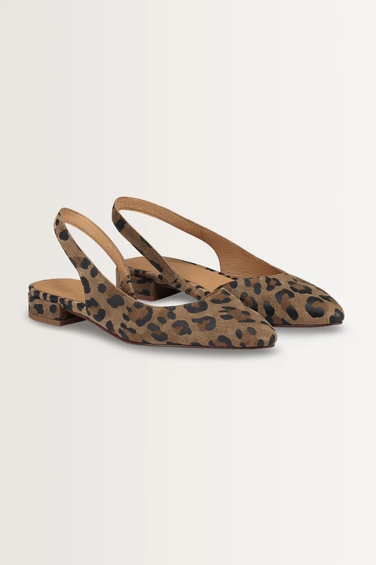 Luipaard slingbacks