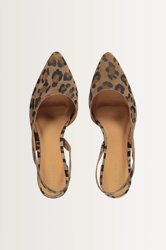 Luipaard slingbacks