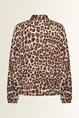 Luipaardprint blouse met puntige overhemdkraag