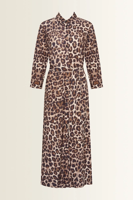 Luipaardprint blousejurk