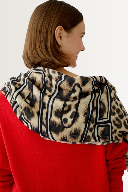 Luipaardprint shawl OUI