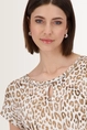 Luipaardprint top met kettingdetail Monari