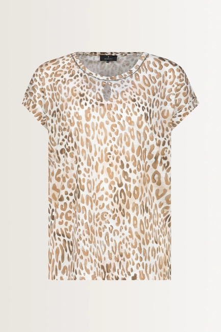 Luipaardprint top met kettingdetail Monari