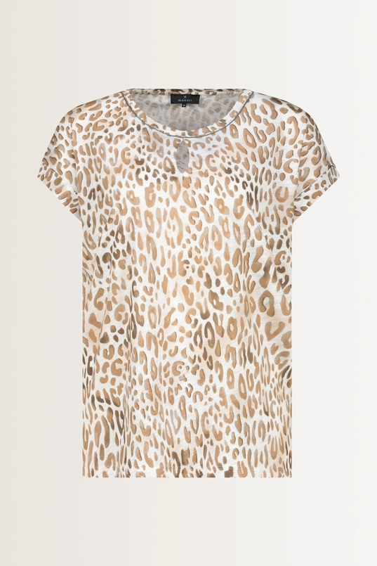 Luipaardprint top met kettingdetail Monari