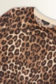 Luipaardprint trui met harig breisel
