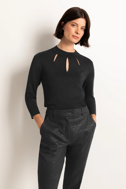 Lurex cut-out trui