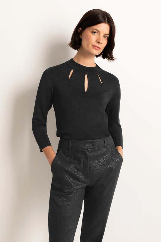 Lurex cut-out trui