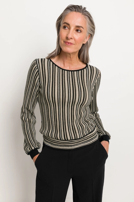 Lurex streep trui