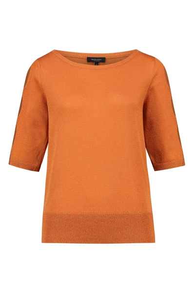 Lurex trui met mouwsplit