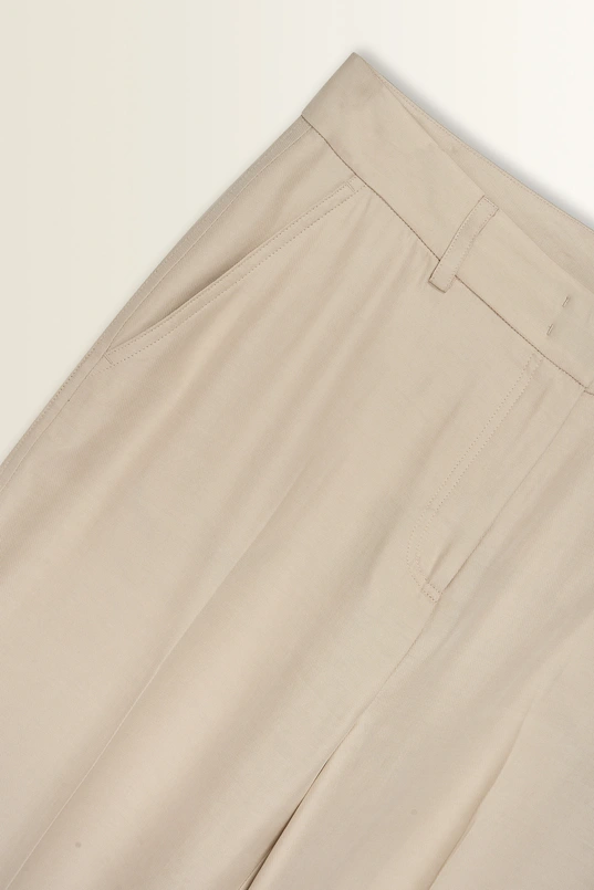 Lyocell pantalon met rechte fit