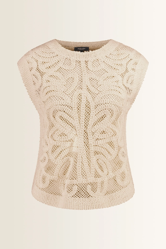 Macramé trui met opengewerkt dessin