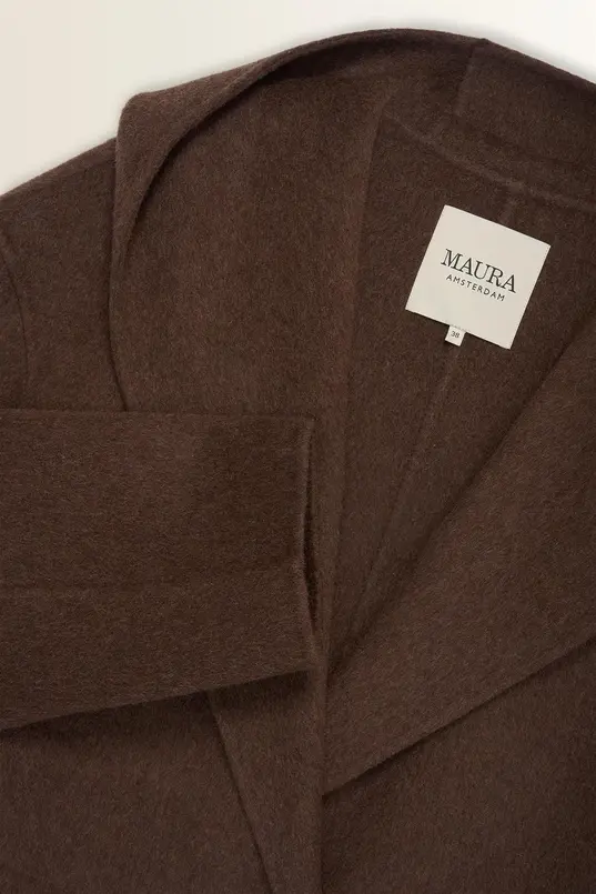 Mantel met open wikkelsluiting Maura
