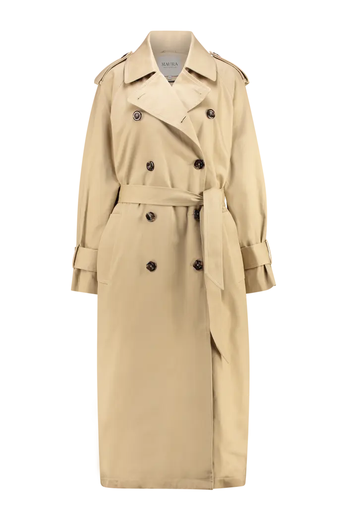 Maura lange trenchcoat