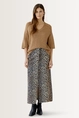 Maxi denimrok met luipaardprint OUI
