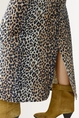 Maxi denimrok met luipaardprint OUI